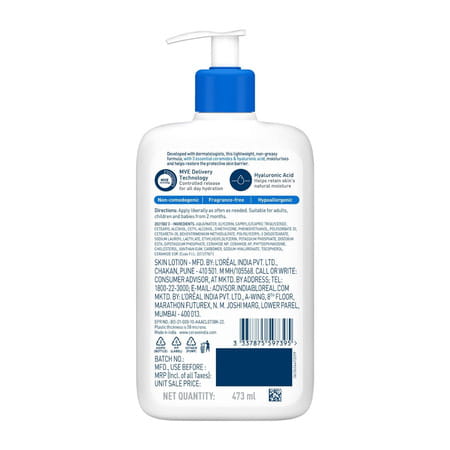 Cerave Moisturising Lotion For Normal To Dry Skin | 473Ml