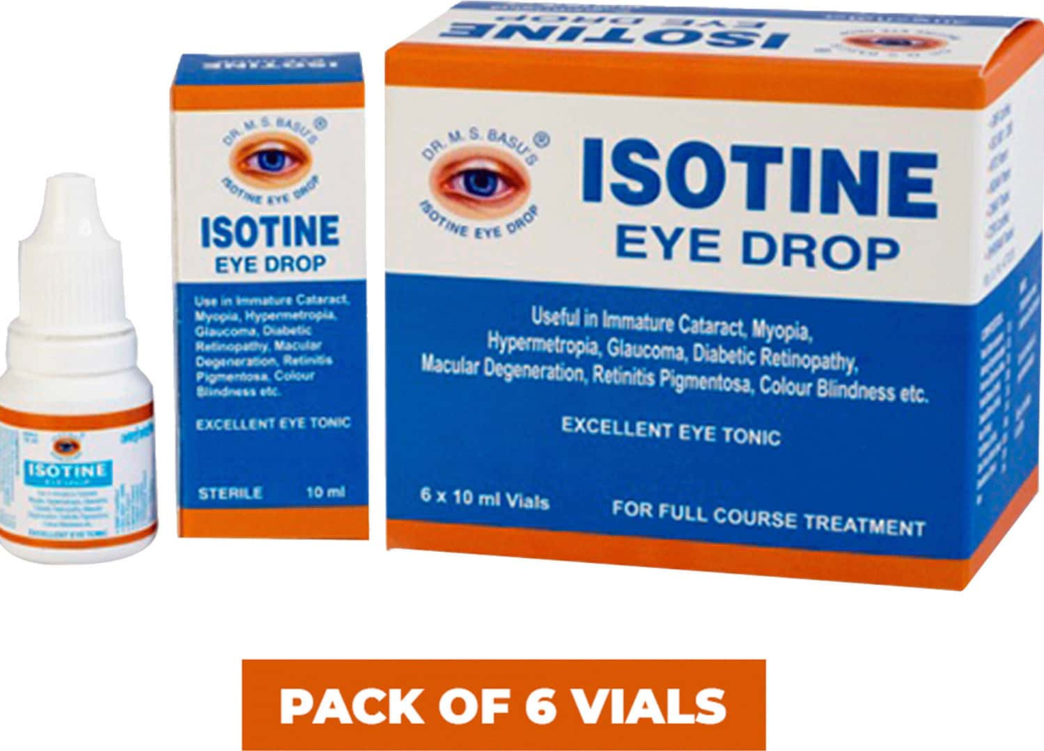 Isotine Eye Drop 100% Ayurvedic For Digital Eye Strain Screen Time Ayush Ministry Certified-6vials