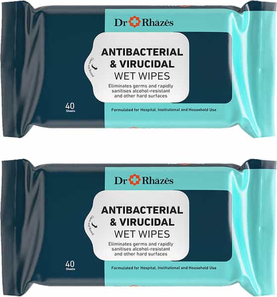 Dr Rhazes Anti Bacterial + Virucidal Wet Wipes (20 Pcs)