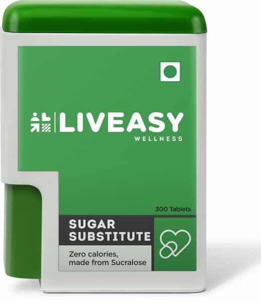Liveasy Wellness Zero Calorie Sugar Substitute (Sugar Free) Tablets -300 Tablets