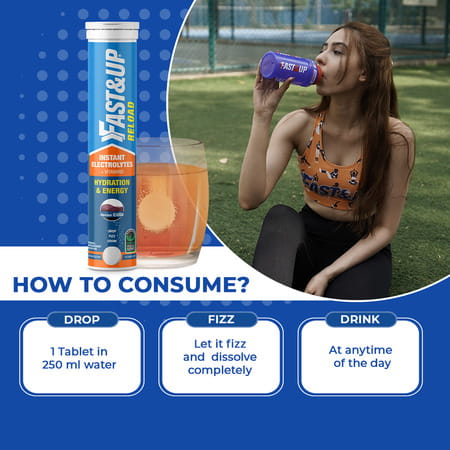 Fast&Up Reload Instant Hydration And Energy Drink - 140 Effervescent Tablets - Cola Flavour