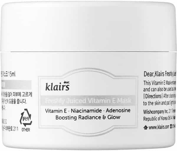 Klairs Freshly Juiced Vitamin E Mask - 15 Ml