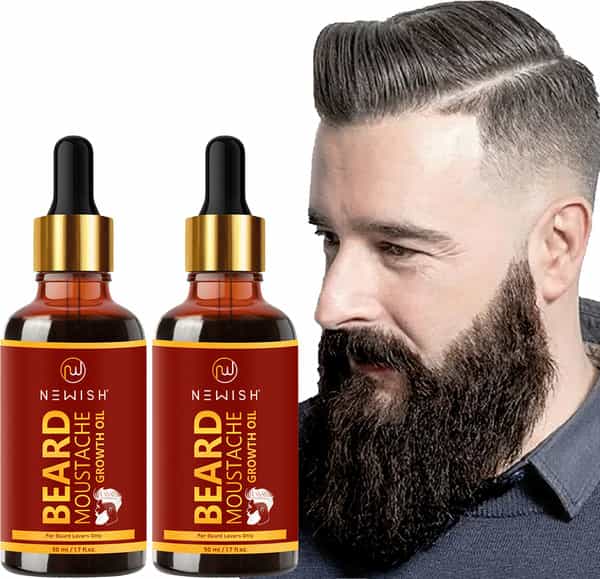 Newish Beard Growth Oil For Men 50Ml (Pack Of 2)