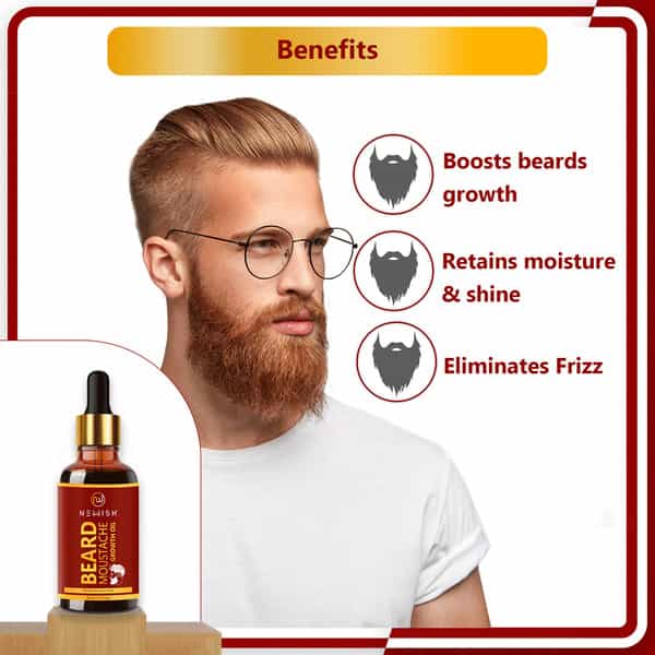 Newish Beard Growth Oil For Men 50Ml (Pack Of 2)