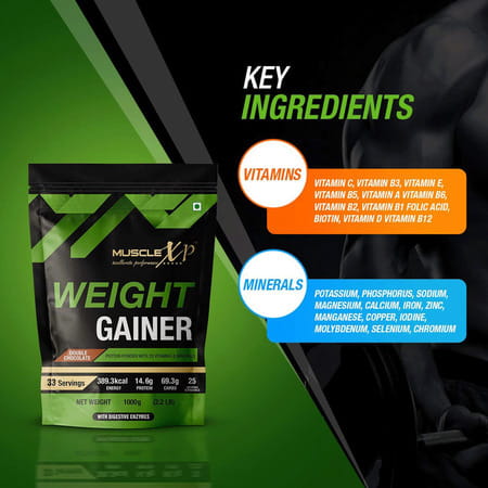 Musclexp Weight Gainer Double Chocolate 1kg Pouch
