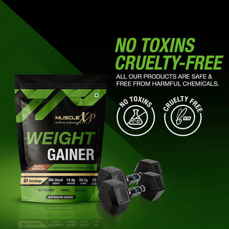 Musclexp Weight Gainer Double Chocolate 1kg Pouch