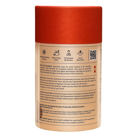 Jiva Pain Calm Potali|Helps With Joint Pain | Knee Injury | And Shoulder Stress- 120 Ml (Pack Of 1)