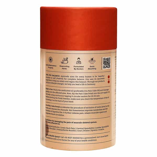 Jiva Pain Calm Potali|Helps With Joint Pain | Knee Injury | And Shoulder Stress- 120 Ml (Pack Of 1)