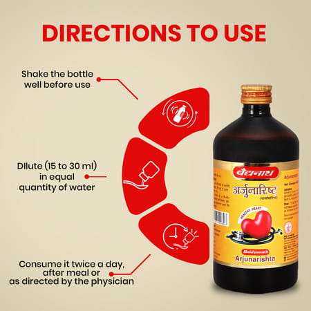 Baidyanath Arjunarishta For Healthy Heart And Digestion 450 Ml