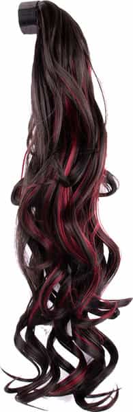 Streak Street Curly Burgundy Ponytail
