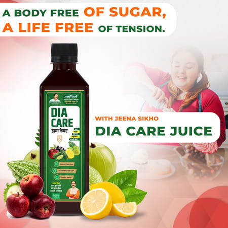 Jeena Sikho Dia Care Juice | Ayurvedic Diabetes Care & Blood Sugar Support - 500 Ml (Pack Of 3)