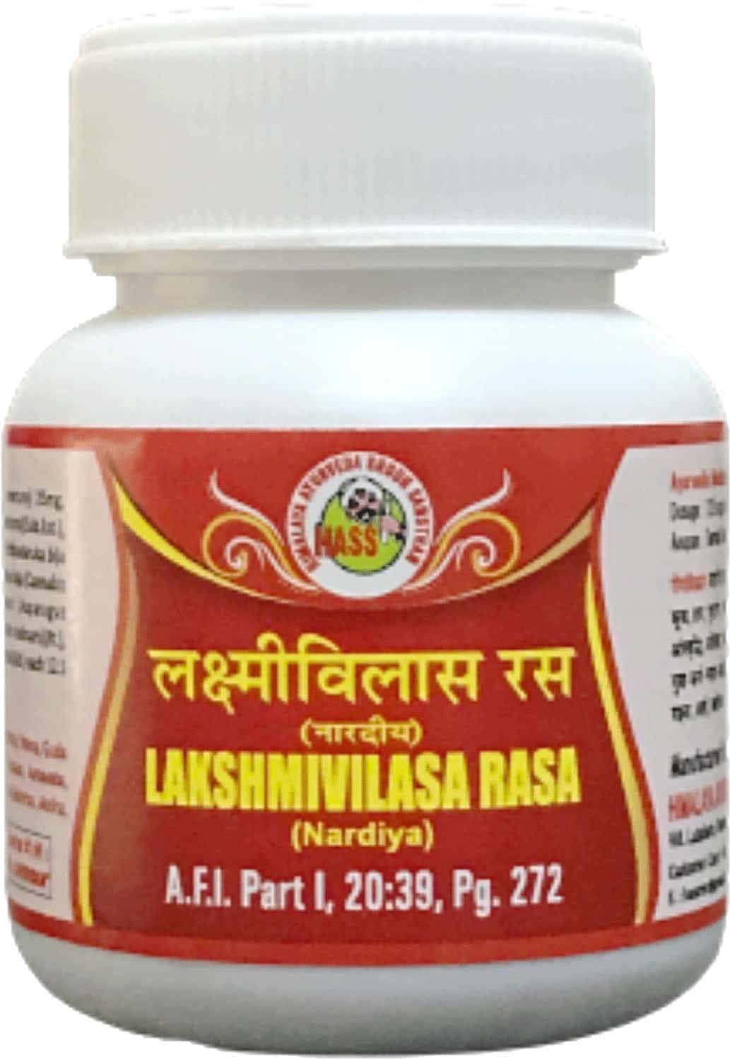 Hass Lakshmivilas Rasa (Nardiya) (80 Tab Of 250 Mg Each) For Fever Of Malaria Typhoid Neumonia