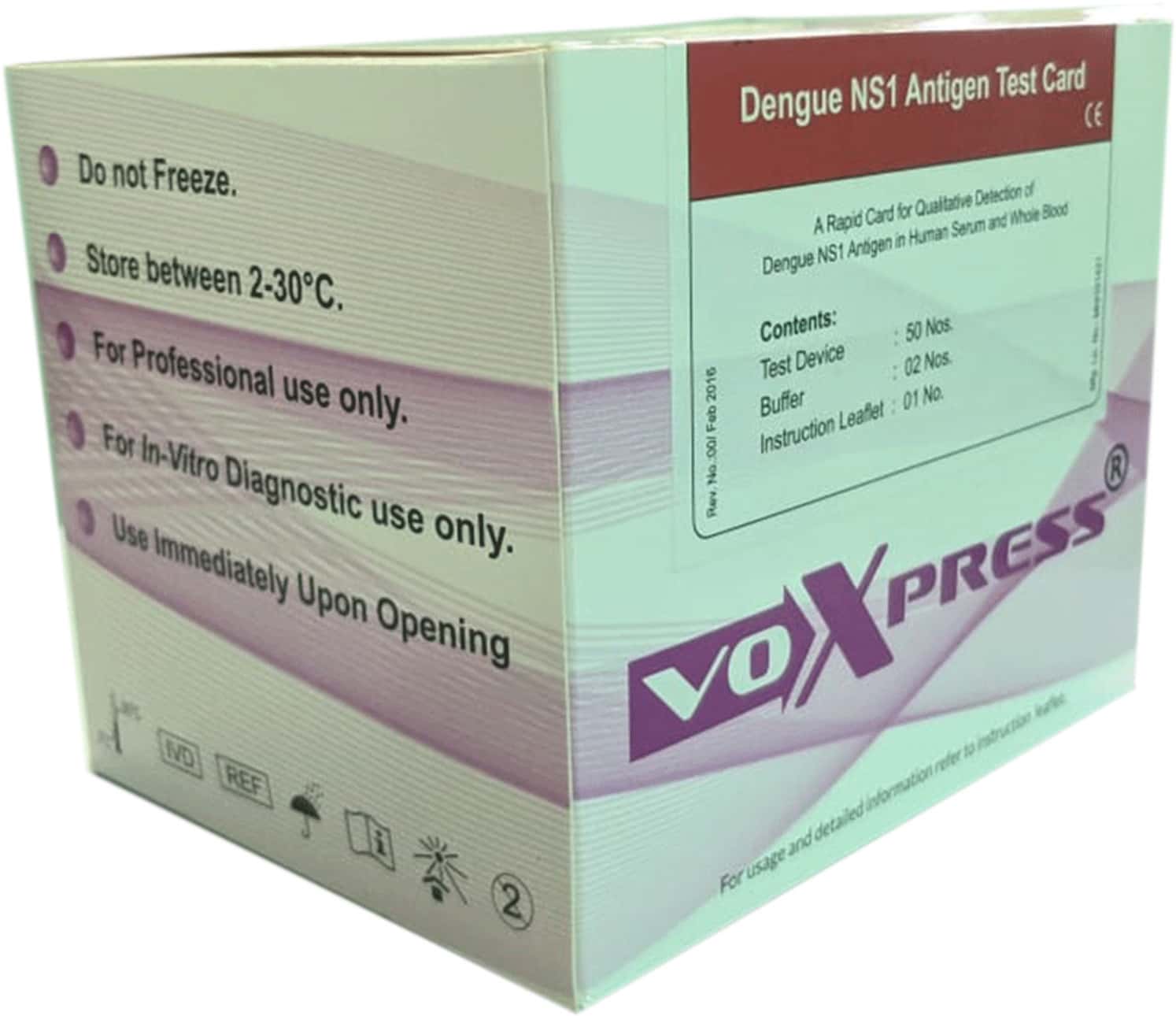 Voxtur Dengue Ns1 Antigen Kit Pack Of 50 Tets