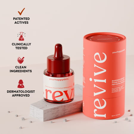 Yourhappyskin Revive Face Serum | Pore Refinement & Skin Clarity | Barrier Repair 30 Ml