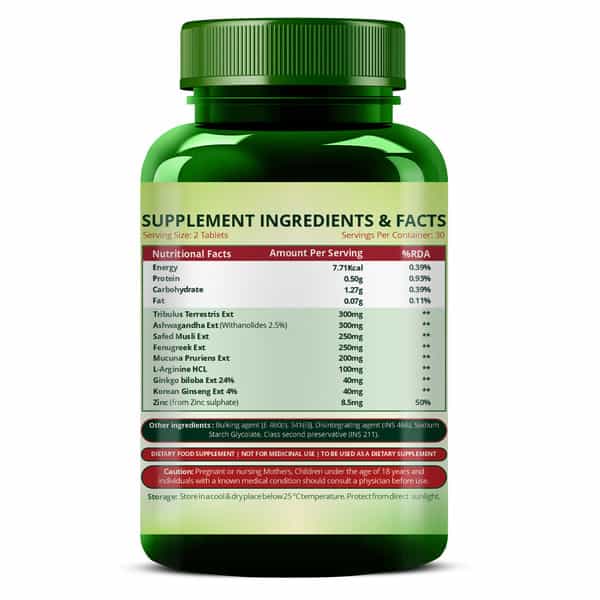 Vlado's Himalayan Organics Testosterone Booster - 60 Veg Tabs