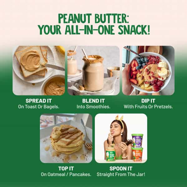 Alpino Natural Peanut Butter Crunchy 1 Kg |High Protein Peanut Butter | Unsweetened Vegan