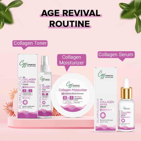 Cgg Cosmetics Collagen Serum 30Ml | Moisturizer 50Ml | Toner 100Ml Combo Packs