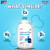 Gnc Calcium Plus With Magnesium & Vitamin D3 | Strengthens Bones | 1000Mg Per Serving | 180 Tablets