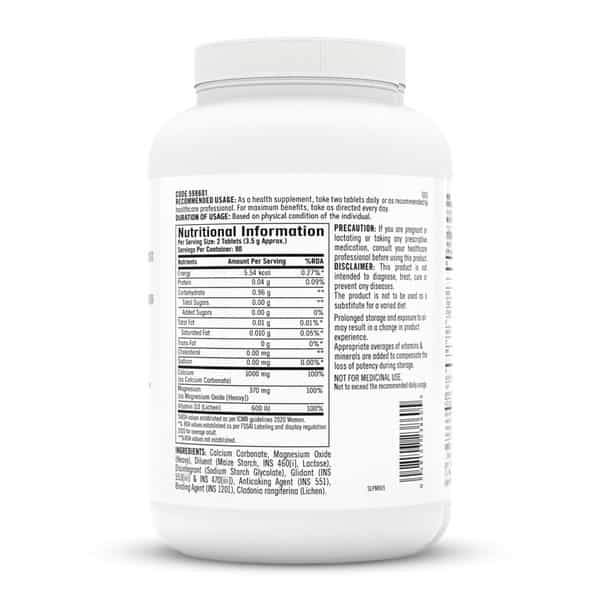 Gnc Calcium Plus With Magnesium & Vitamin D3 | Strengthens Bones | 1000Mg Per Serving | 180 Tablets