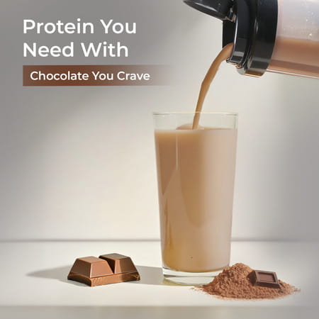 Nutrabay Micellar Casein Protein Powder - 1kg Chocolate Flavour | For Men & Women