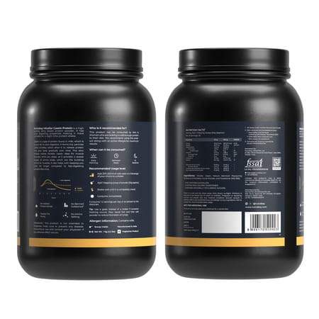 Nutrabay Micellar Casein Protein Powder - 1kg Chocolate Flavour | For Men & Women