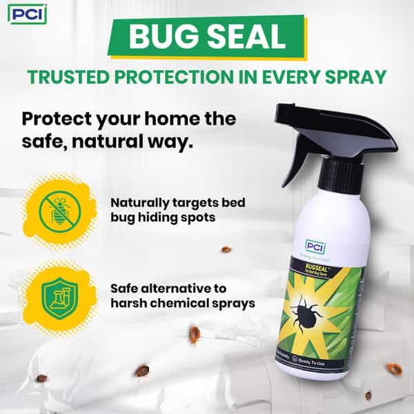 Pci Bug Seal Bed Bug Killer Spray | Khatmal Spray For Mattresses | Furniture | Home & Travel - 250Ml