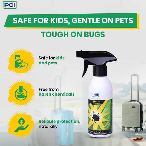 Pci Bug Seal Bed Bug Killer Spray | Khatmal Spray For Mattresses | Furniture | Home & Travel - 250Ml
