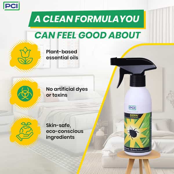 Pci Bug Seal Bed Bug Killer Spray | Khatmal Spray For Mattresses | Furniture | Home & Travel - 250Ml