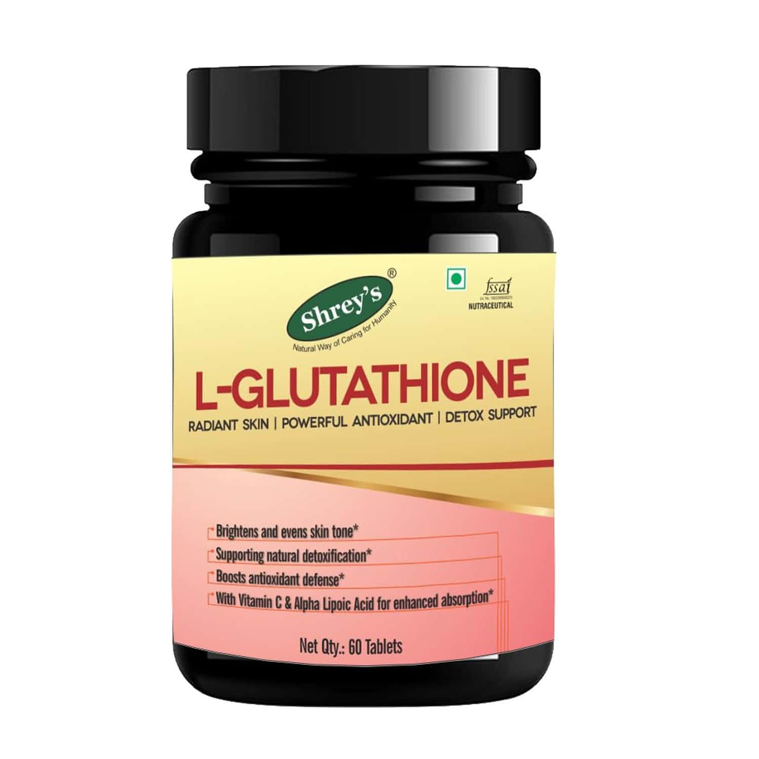 Shreys L-glutathione With Ala Vitamin C L-arginine Hcl & Ascorbic Acid - 60 Veggie Tablets