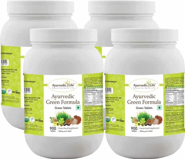 Ayurvedic Life Super Greenhills - 900 Tablets Value Pack Of 4