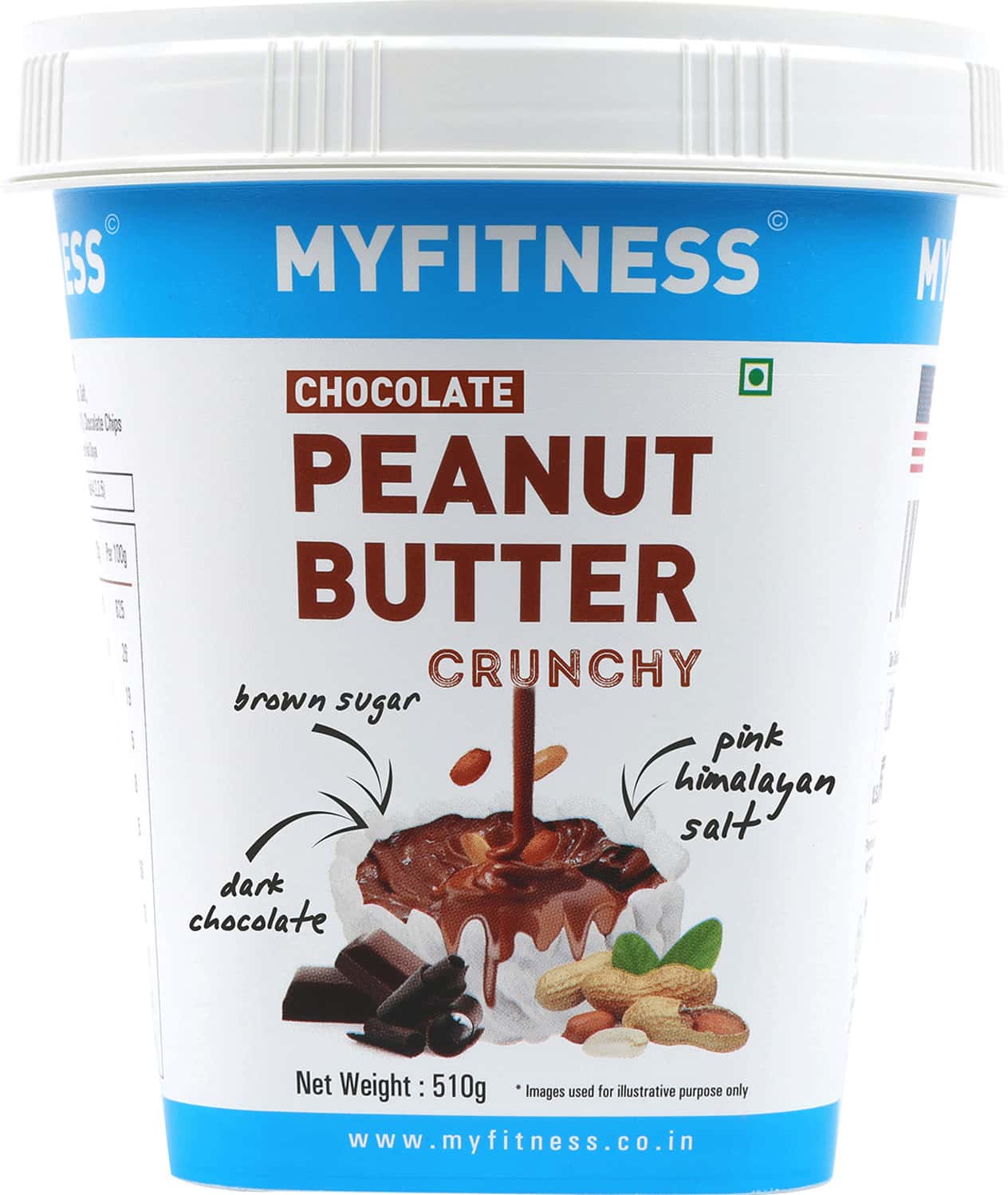 Myfitness Peanut Butter Chocolate Crunchy 510g Jar