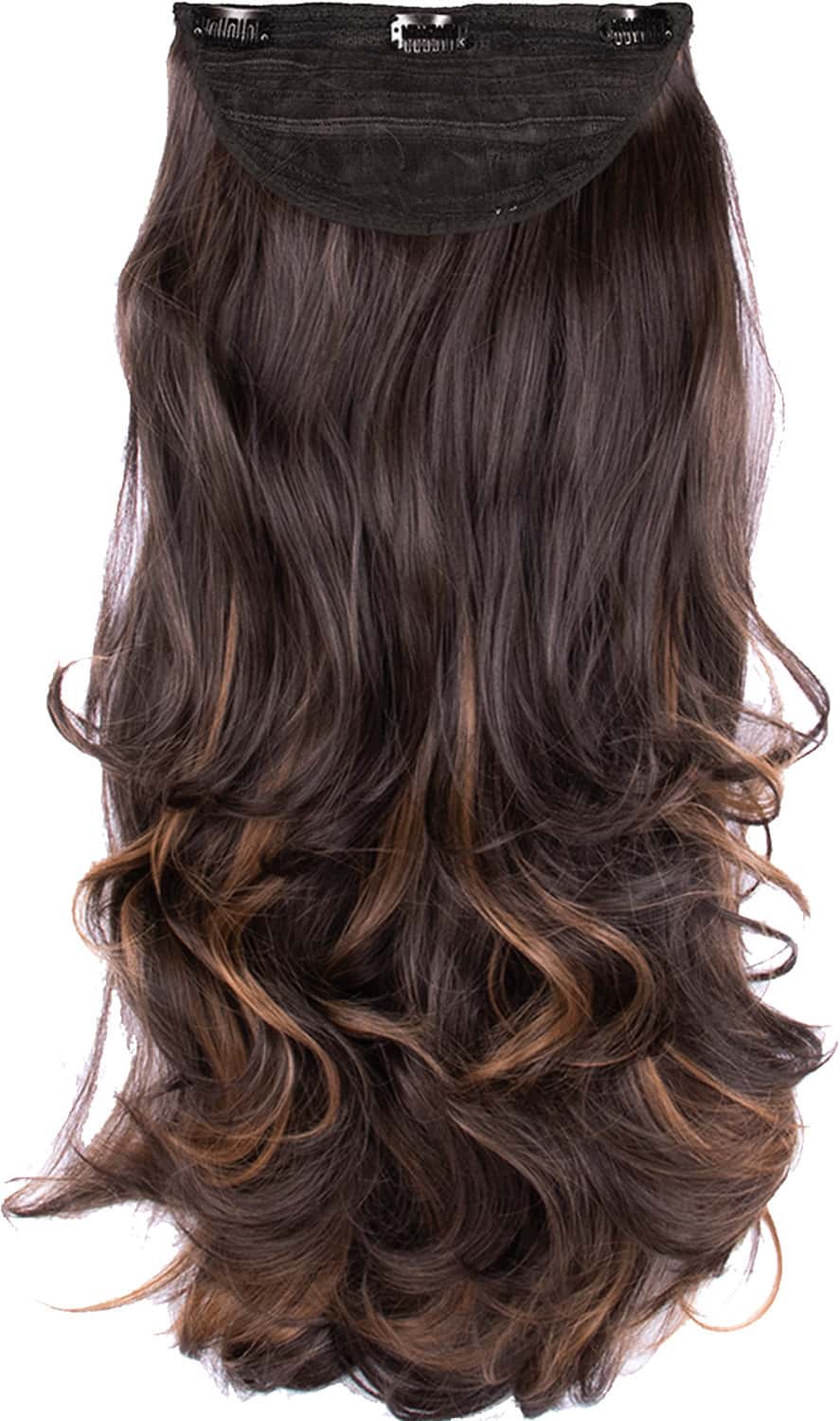 Streak Street Clip-In 24" Out Curl Mix Brown Hair Extensions