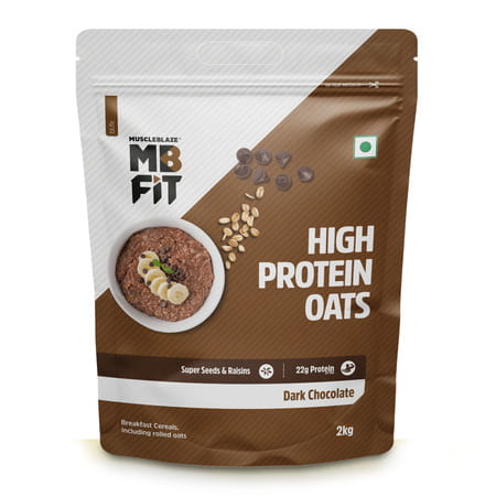 Muscleblaze Fit High Protein Oats 2 Kg | Dark Chocolate | Breakfast Cereals