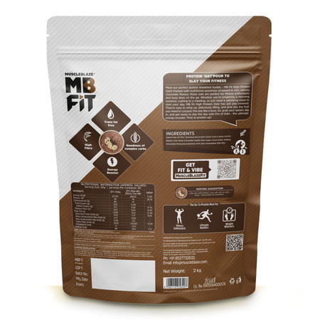 Muscleblaze Fit High Protein Oats 2 Kg | Dark Chocolate | Breakfast Cereals