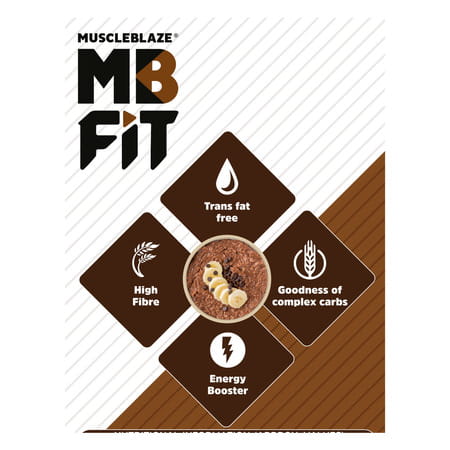 Muscleblaze Fit High Protein Oats 2 Kg | Dark Chocolate | Breakfast Cereals