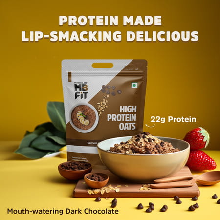 Muscleblaze Fit High Protein Oats 2 Kg | Dark Chocolate | Breakfast Cereals