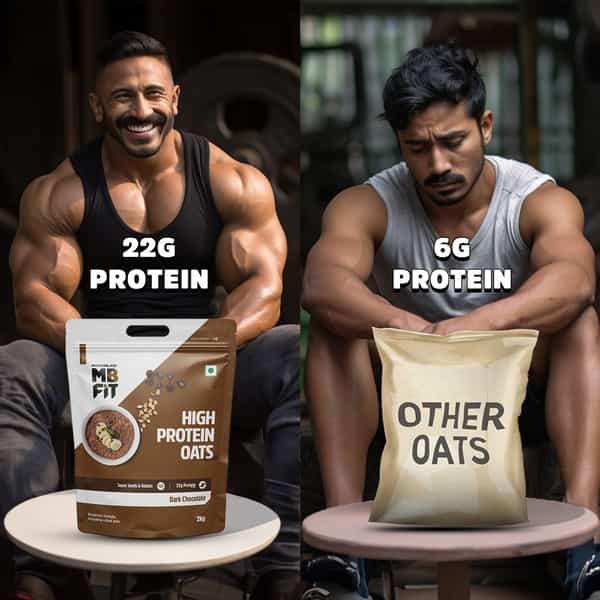 Muscleblaze Fit High Protein Oats 2 Kg | Dark Chocolate | Breakfast Cereals