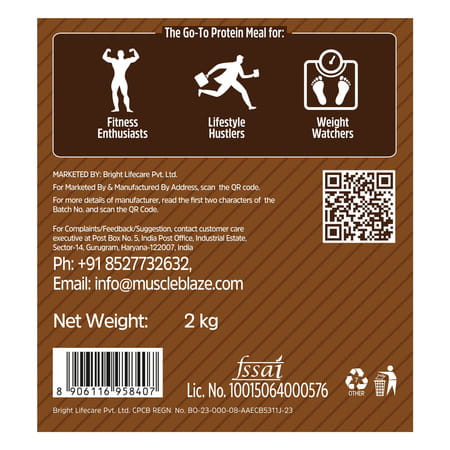 Muscleblaze Fit High Protein Oats 2 Kg | Dark Chocolate | Breakfast Cereals