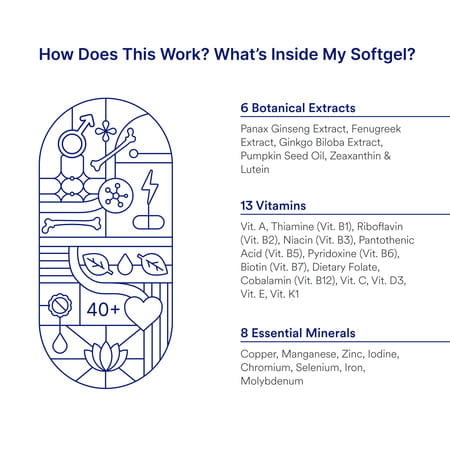 Origins Nutra Multi For Men (40+) | Boost Energy & Metabolism | Immune Support | Bone | 30 Soft Gels