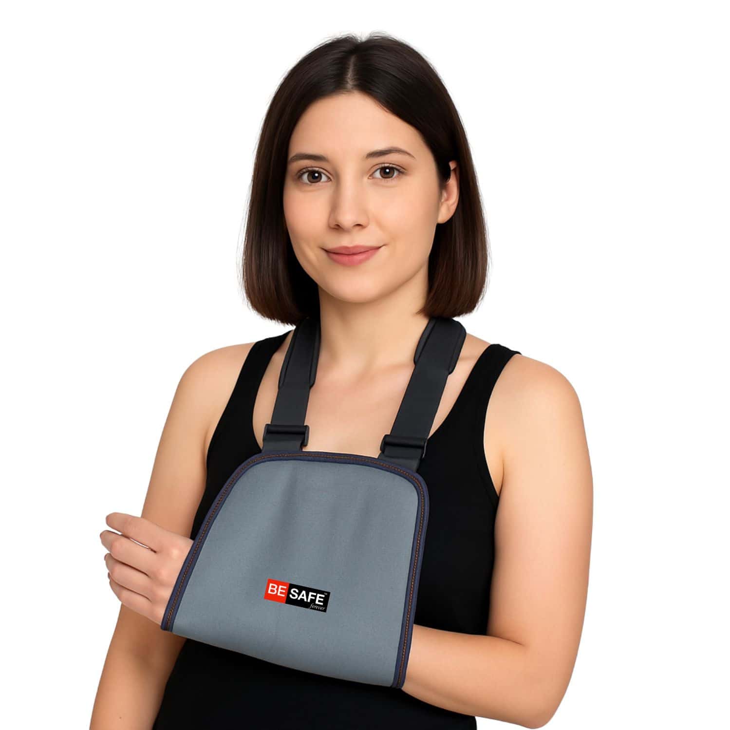 Besafe Forever Half Arm Sling Pouch Belt | Arm Brace Immobilizer (grey)