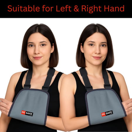 Besafe Forever Half Arm Sling Pouch Belt | Arm Brace Immobilizer (Grey)