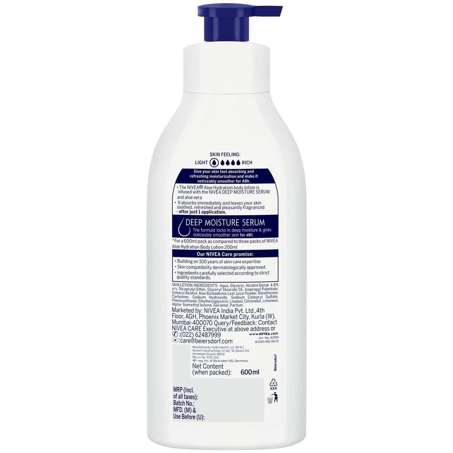 nivea aloe vera gel body lotion