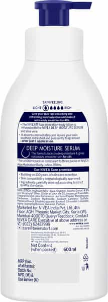 Nivea Body Aloe Vera Lotion - 600 Ml