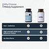 Miduty Sleep Well - Melatonin - Valerian Root - Deep Sleep Support - Stress Relief - 60 Capsules