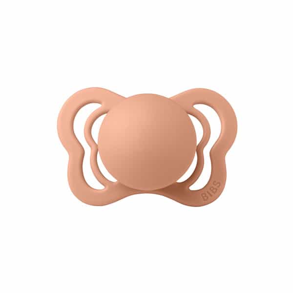 Bibs Couture 2 Pack Silicone Size 1 Peach/Woodchuck - 0+ Months