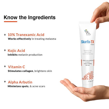 Fixderma Skarfix-Tx Face Cream | With 2% Kojic Acid | For Pigmentation | Blemishes | Dark Spots 15gm