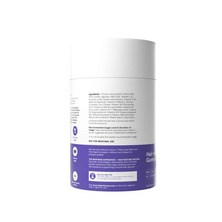 Be Bodywise Biotin Hair Gummies For Stronger & Shinier Hair No Added Sugar Strawberry Flavor 60 No'S