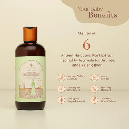 Baby Forest Swaksh Bhoomi Natural Floor Cleaner | Made With Finest Ayurvedic Ingredients | 300 Ml