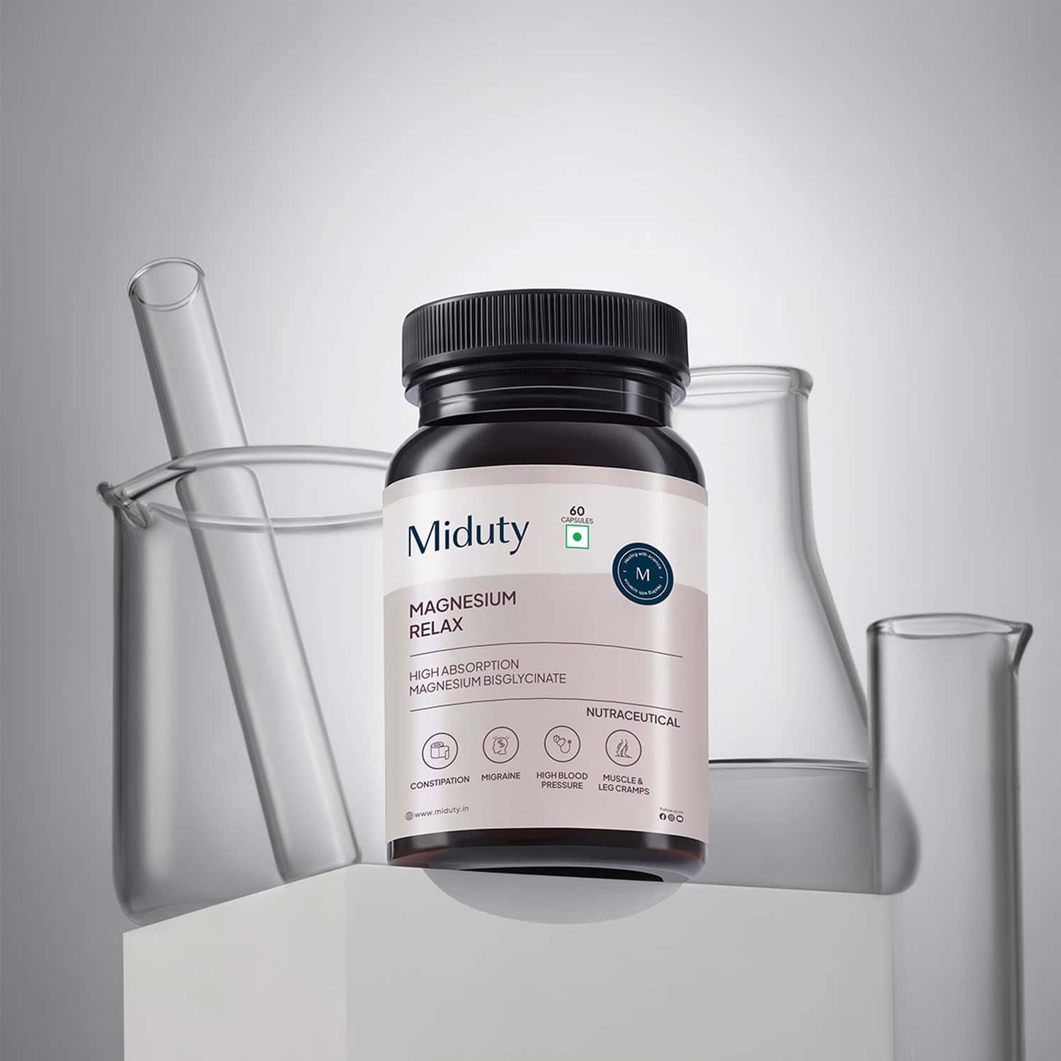 Buy MIDUTY PALAK NOTES MAGNESIUM RELAX SUPPLEMENT BISGLYCINATE MUSCLE