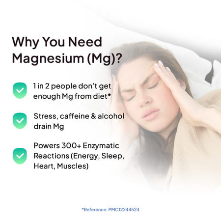 Miduty Magnesium Glycinate 1500Mg With B6 | Sleep | Stress & Muscle Recovery | 60 Capsules